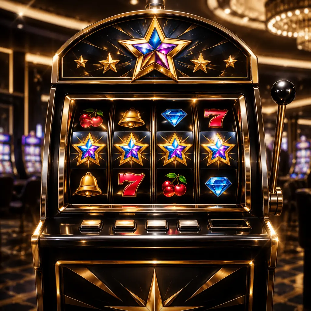Kabinet slot bertema permata dan bintang tanpa logo